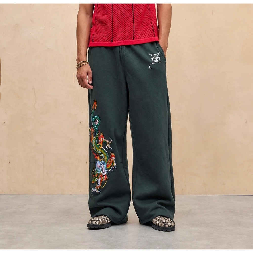 ED Hardy UO Outfitters Sweatpants Joggers Dragon Green Medium